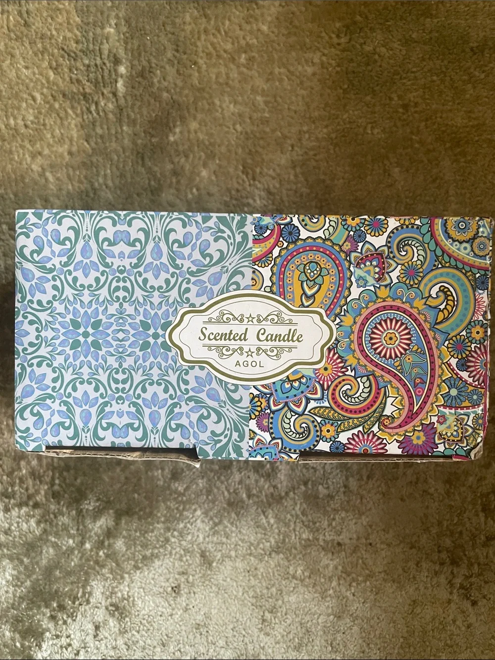 Decorative Paisley Tin Scented Candle - Yellow Wax